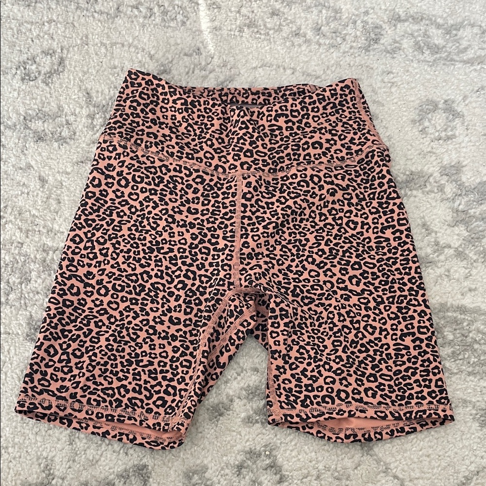 Leopard Print Biker Shorts